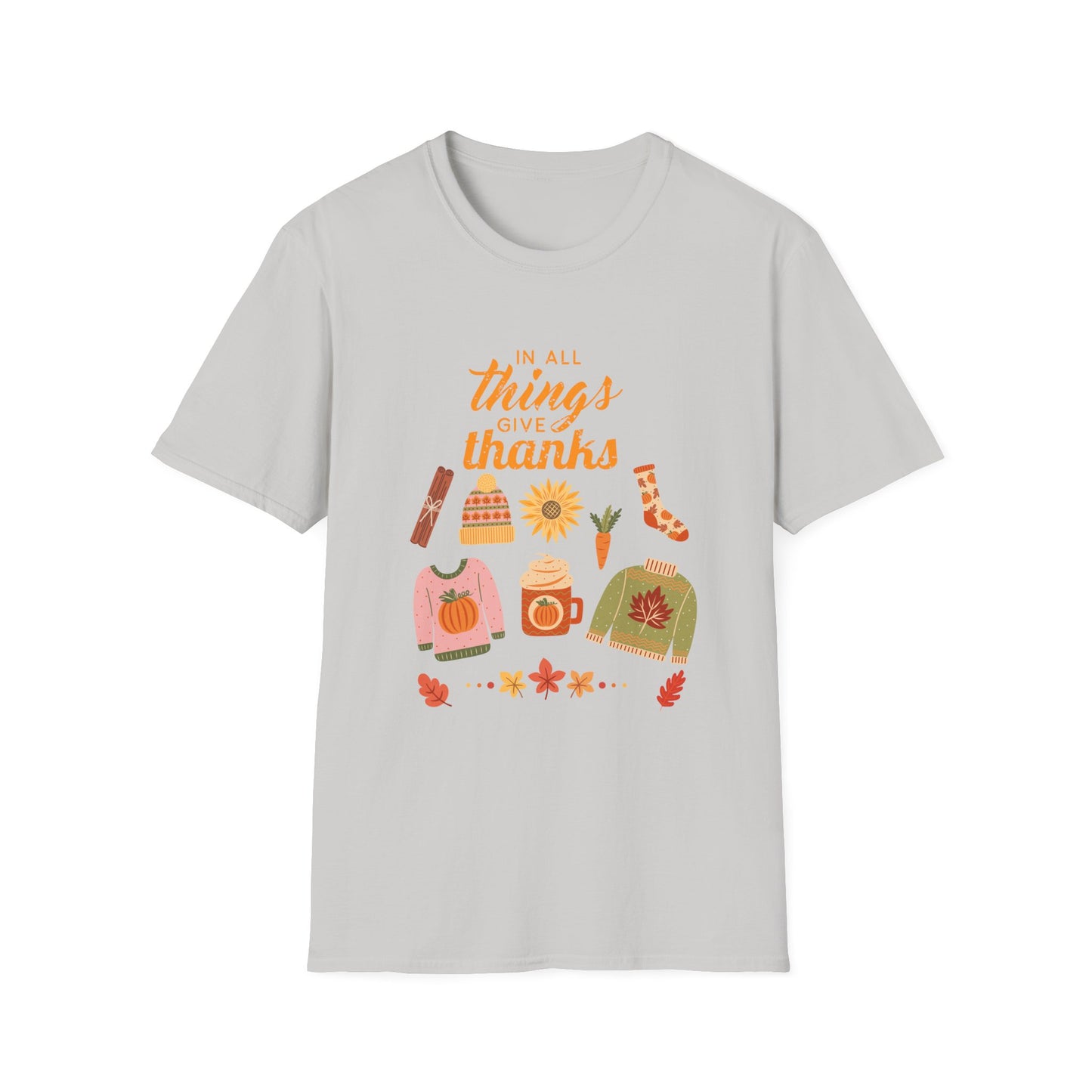 In All Things Give Thanks Unisex Softstyle T-Shirt