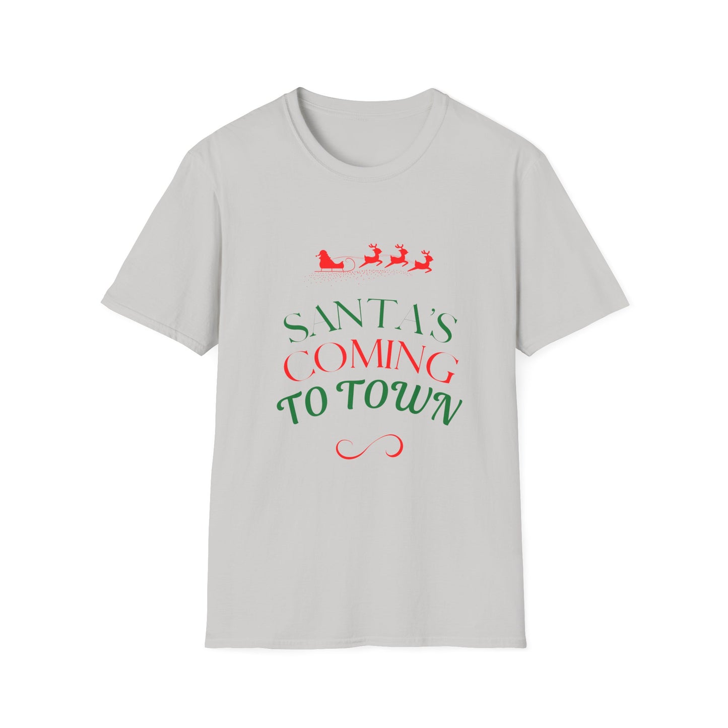 Santa's Coming To Town Unisex Softstyle T-Shirt