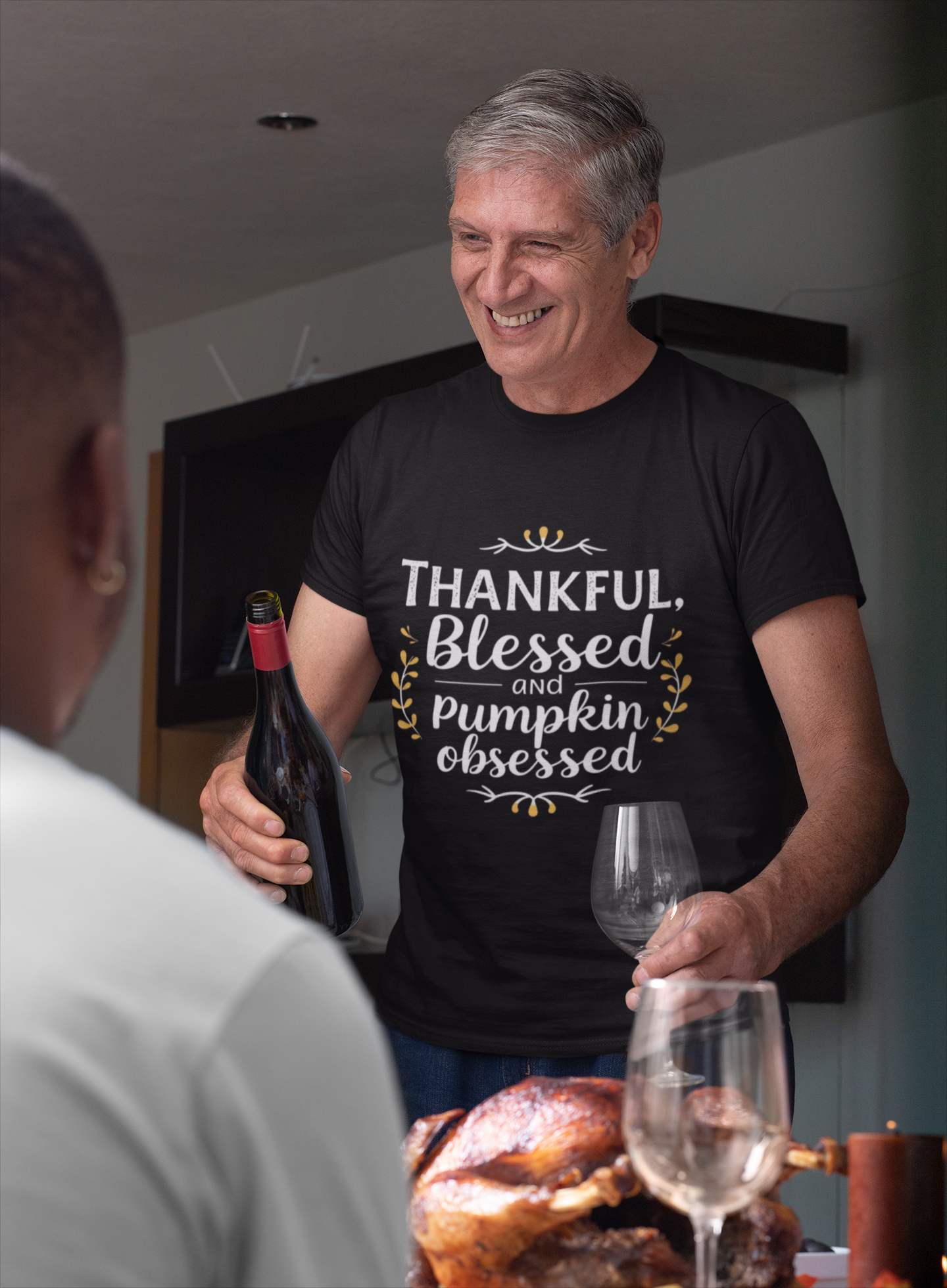 Thankful, Blessed and Pumpkin Obsessed Unisex Softstyle T-Shirt