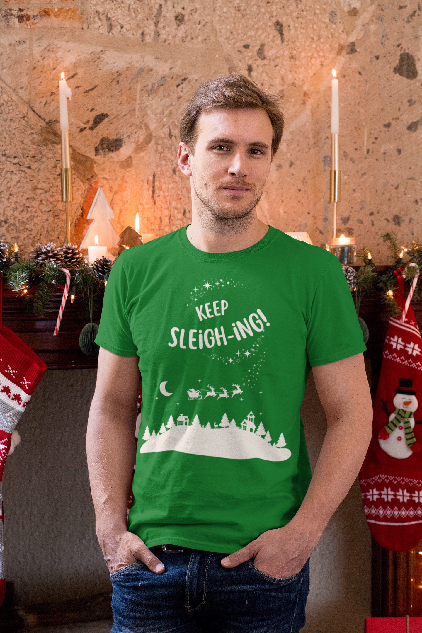 Keep Sleighing Unisex Softstyle T-Shirt