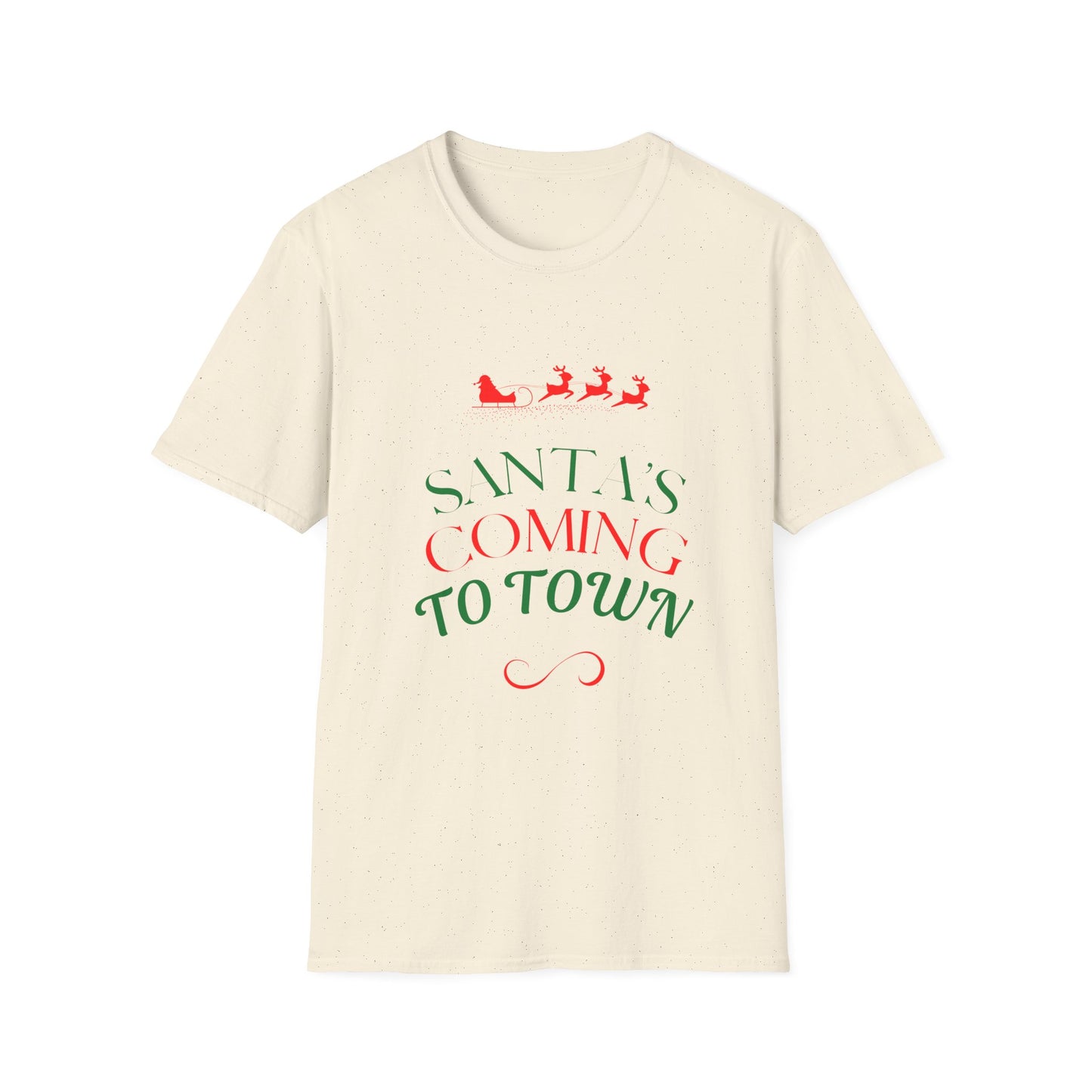 Santa's Coming To Town Unisex Softstyle T-Shirt